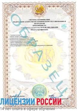 Образец сертификата соответствия (приложение) Новоалтайск Сертификат OHSAS 18001